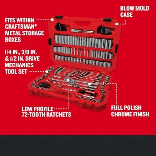 CRAFTSMAN 189-Piece Mechanics Tool Set with 90-Tooth Ratchet - Image 2