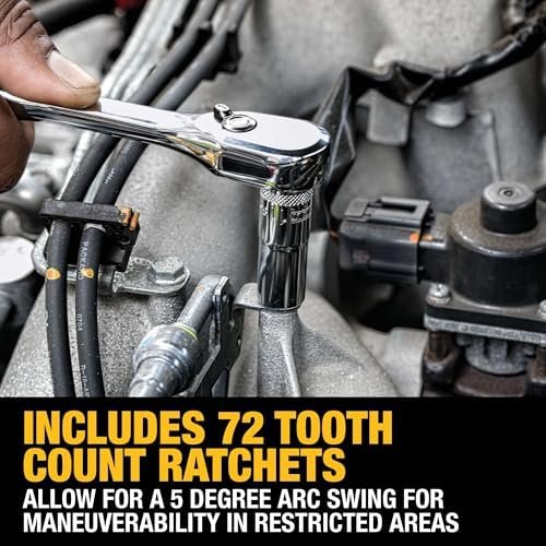 DEWALT 247-Piece Mechanics Tool Set – 1/4", 3/8" & 1/2" Drive - Image 10