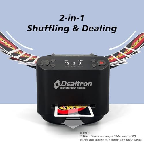 Automatic Card Shuffler & Dealer – 2-Deck Programmable Card Dealer with 8 Wireless Remotes, 360° Rotation & Rechargeable Battery - Image 3