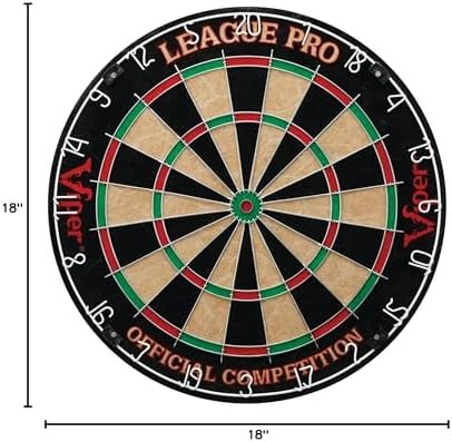 Viper League Pro Regulation Sisal Bristle Steel Tip Dartboard Starter Set with Chalk Cricket Scoreboard & Steel Tip Darts - Image 12