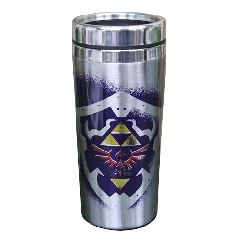 Paladone Legend of Zelda Metal Travel Tumbler – Double-Walled Stainless Steel