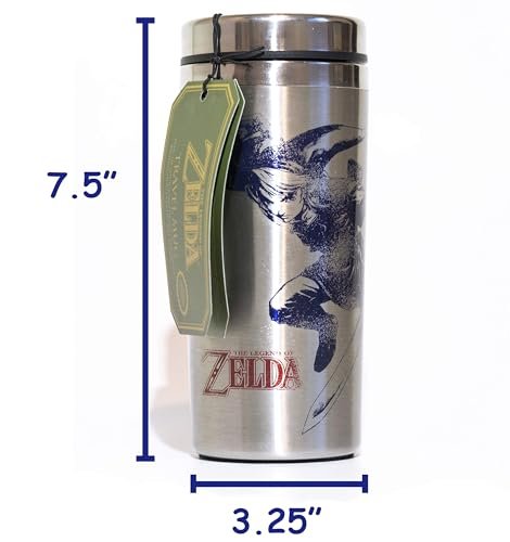 Paladone Legend of Zelda Metal Travel Tumbler – Double-Walled Stainless Steel - Image 3