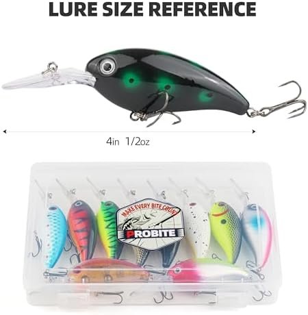 10-Piece Crankbait Fishing Lures Set – 4-Inch Deep Diver, 1/2 oz - Image 6