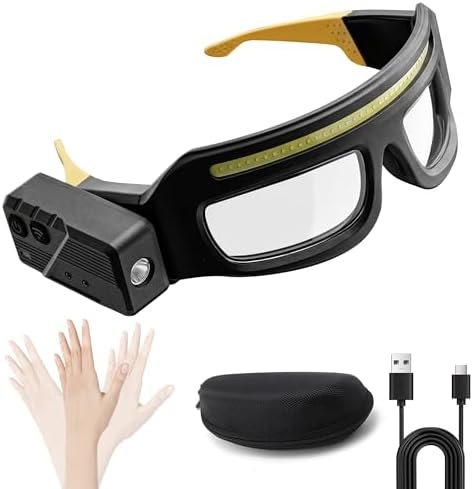 Rechargeable Eyeglass-Style Headlamp with Motion Sensor