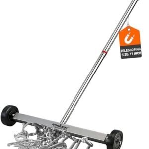 HORUSDY 17-inch rolling magnetic sweeper with wheels and adjustable handle