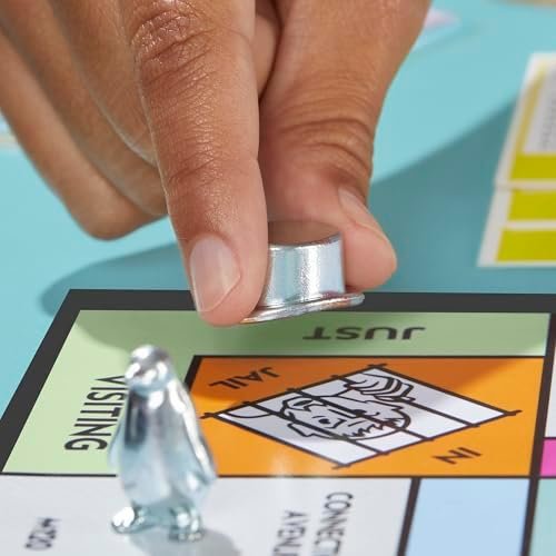 Monopoly Board Game with Storage Tray and 8 Larger Metal Tokens - Image 7