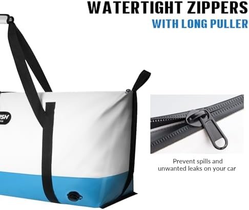 THKFISH Insulated Fish Cooler Bag, Fish Kill Bag for Caught Fish | 40x16in/25x17.5in Portable Waterproof Insulated Fish Bag Keeps Ice for 24 Hours Sports & Outdoors - Color : GREY-40x16x6.5 - Image 5