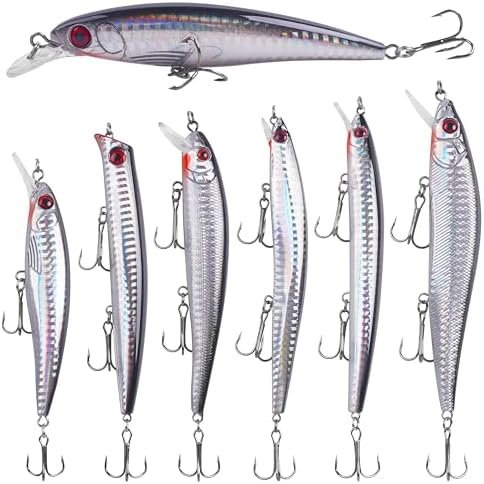 AGOOL 6-Piece Saltwater Fishing Lure Kit – 5-Inch Hard Baits