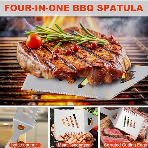 22-Piece BBQ Grill Tools Set with Stainless Steel Utensils & Case - Image 5