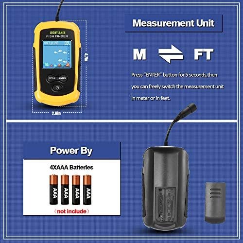 LUCKY FFC1108 Portable Kayak Fish Finder & Depth Finder - Image 6