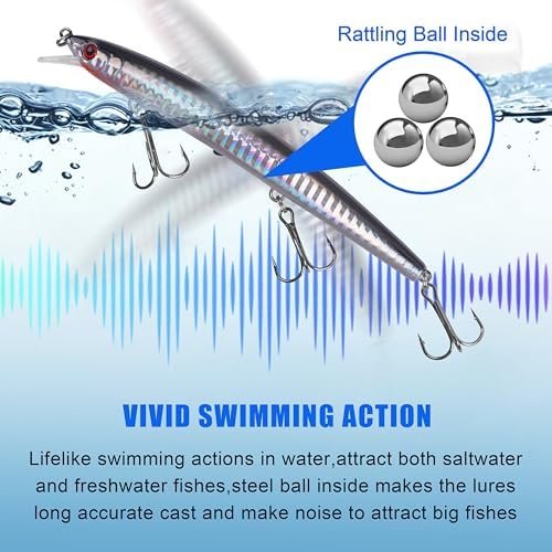 AGOOL 6-Piece Saltwater Fishing Lure Kit – 5-Inch Hard Baits - Image 4