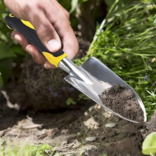 Garden Hand Trowel Mini Shovel – Cast Aluminum, Yellow - Image 2