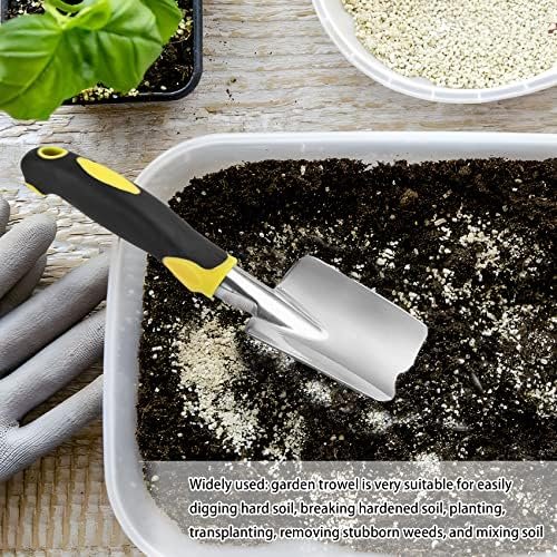 Garden Hand Trowel Mini Shovel – Cast Aluminum, Yellow - Image 7
