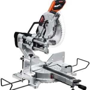 VEVOR 12-inch sliding compound miter saw with double-bevel cutting and LED alignment