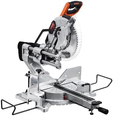 VEVOR 12-Inch Sliding Compound Miter Saw, 15 Amp, Double Bevel